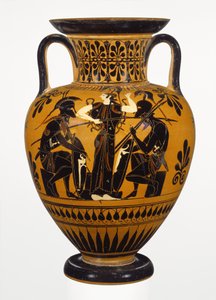 Anfora attica a figure nere, attribuita al gruppo Leagros, con Aiace e Achille, c.510 a.C.
